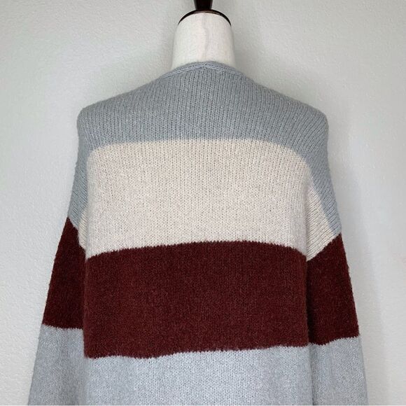 Knox Rose Women’s Size XL Color Block Open Front Midi Cardigan - Picture 10 of 13